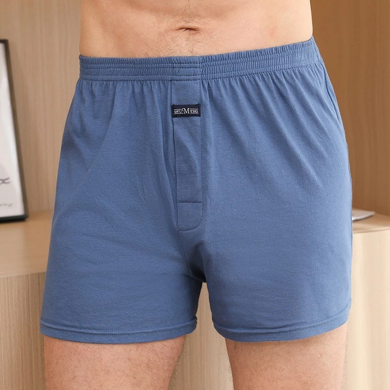 Quần ngủ ở nhà bằng vải Cotton dáng rộng và mỏng thoáng khí quần bốn góc