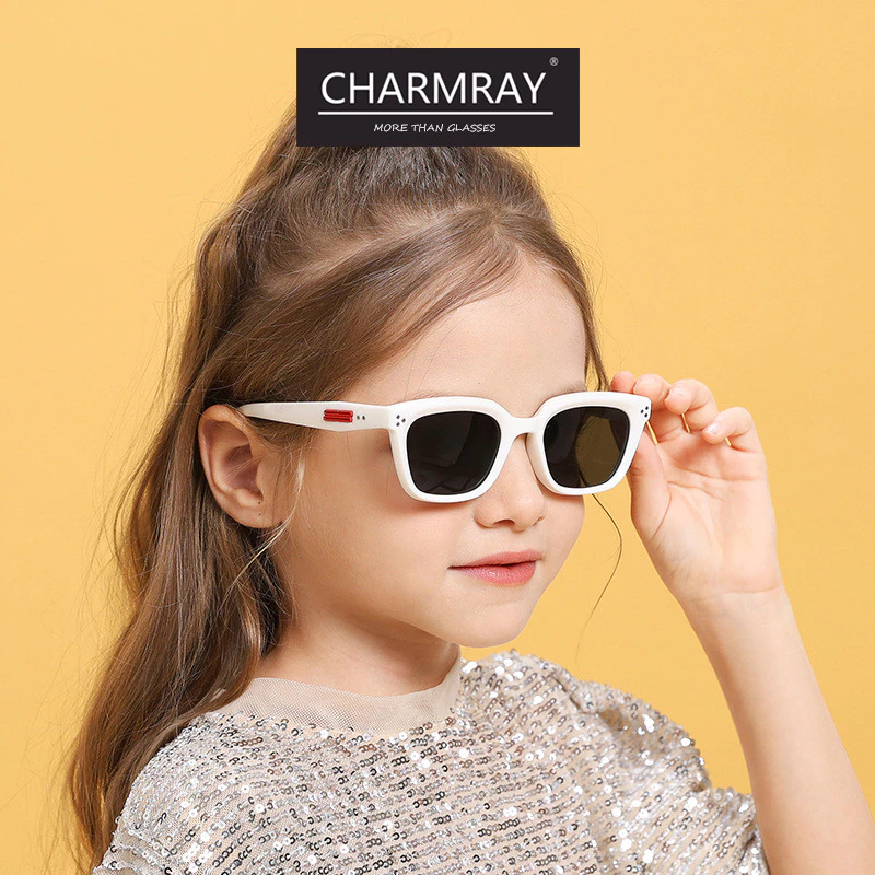 CHARMRAY Kính râm phân cực dễ thương dành cho trẻ em thời trang ngoài trời UV400