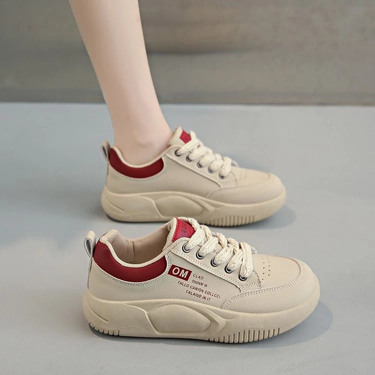 Giày thể thao đế thấp đế tròn kiểu Hàn Quốc Giày thể thao đế thấp PU dành cho nữ thích hợp mặc bên ngoài hàng ngày cho học sinh thường ngày Giày thể thao chống trượt chống mài mòn thời trang giá bán buôn tại xưởng