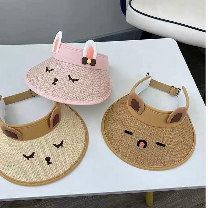 【Hwang】 Mũ đi biển TAI THỎ - Nón mũ chống nắng nửa đầu Phong Cách Hàn Quốc cho bé từ 2 đến 10 tuổi