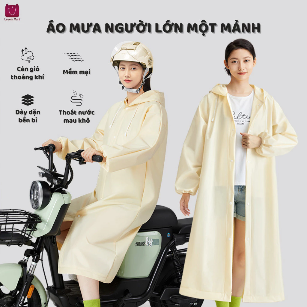 Áo mưa chống thấm nước chất lượng cao, tiện lợi và chất liệu Eva chống thấm nước, thoáng khí và thoải mái