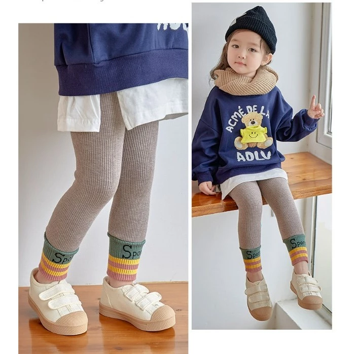 Quần legging lót lông cho bé trai bé gái quần dày dặn thu đông dành cho trẻ em quần lông Cừu Cho Bé Gái Dày Quần Co Giãn
