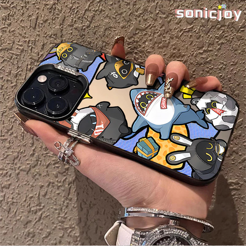 Ốp Lưng iPhone Shark IMD Cứng Nhám, Chống Sốc, Bảo Vệ Camera - iP 6/7/8/Plus/X/XS/XR/11/12/13/14/15/16/Pro/Max-SY