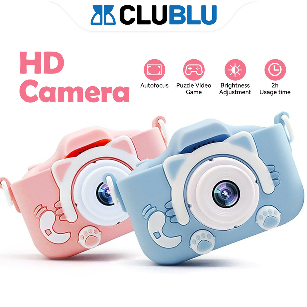 -CLUBLU- Máy Ảnh Kỹ Thuật Số Mini Mèo Camera-007 Cute Có Thể Sạc Lại Chống…