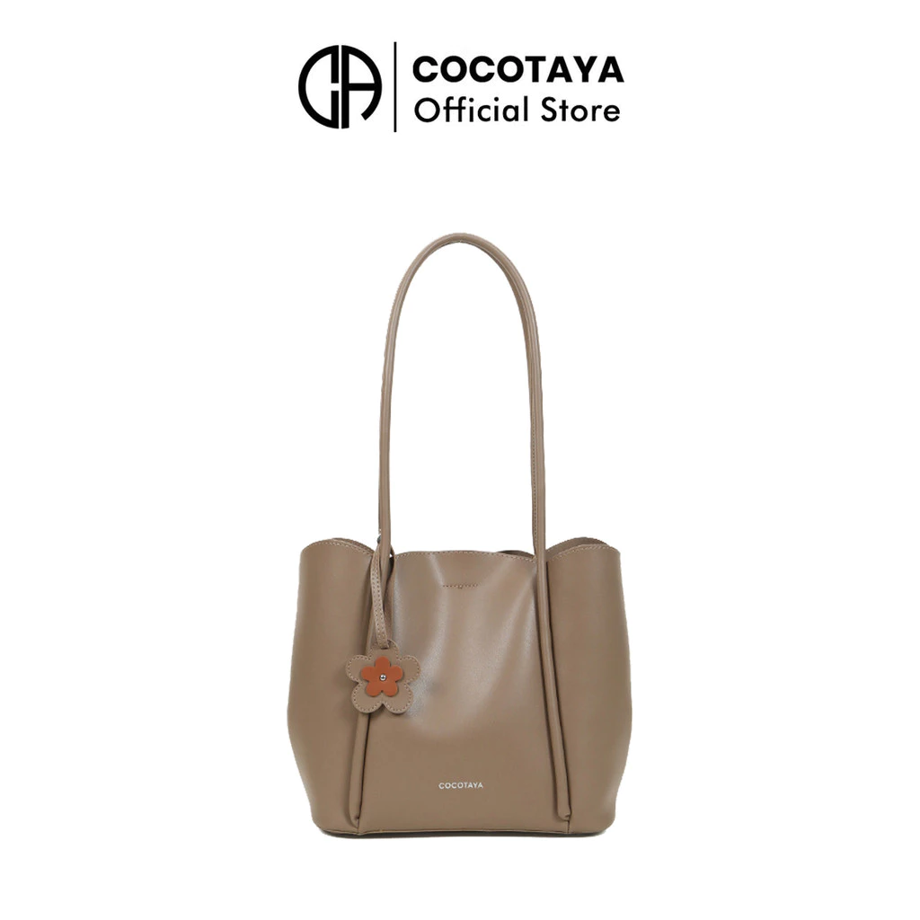 (COCOTAYA) Stellac Bag Túi tote cỡ lớn có móc khóa, túi đeo vai