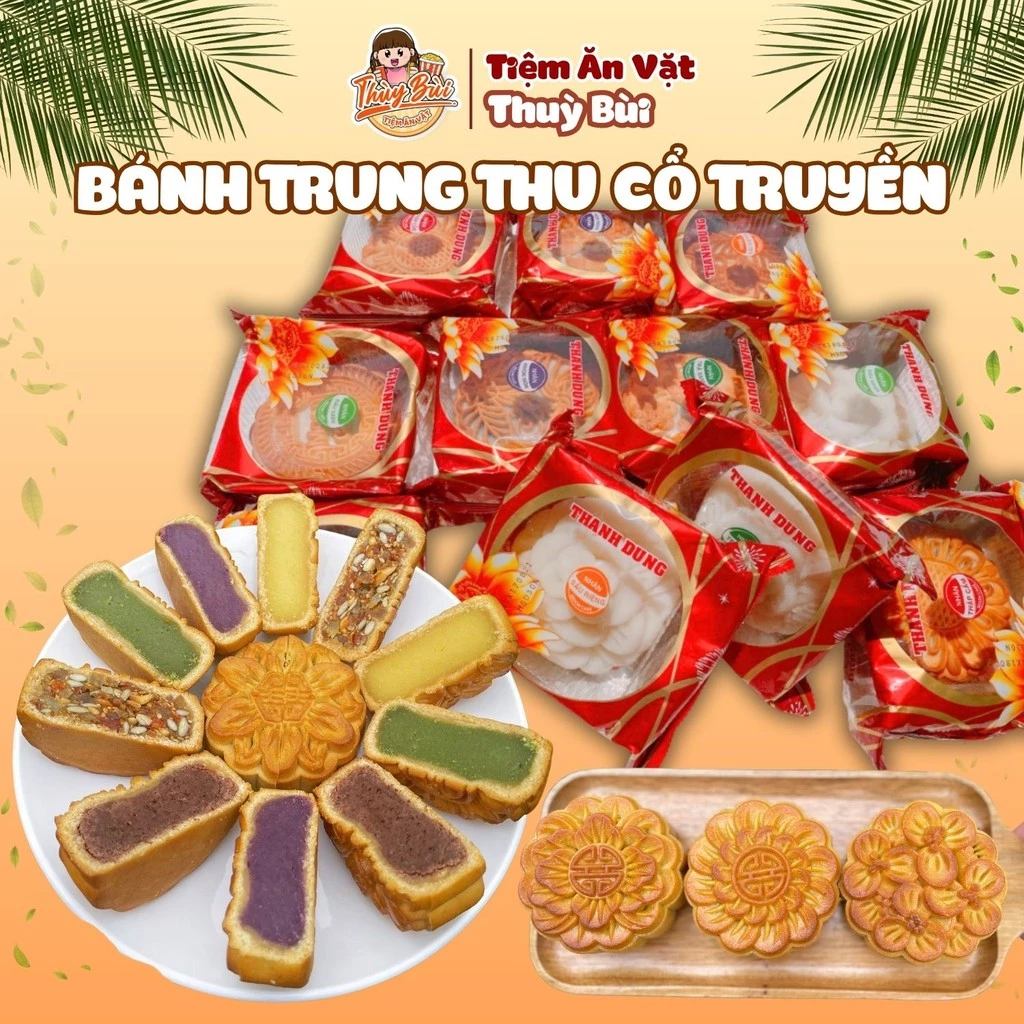Bánh Trung Thu Thanh Dung, Bánh Nướng Thập Cẩm Thanh Dung Đủ Vị 180G, Thập Cẩm / Đậu Xanh