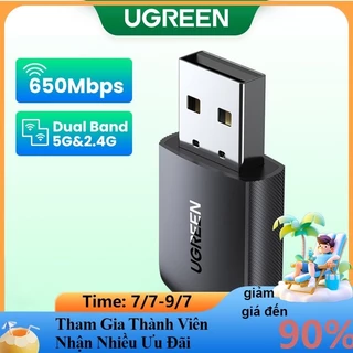 USB chuyển đổi wifi UGREEN 650mbps thu phát 2.4g & 5g