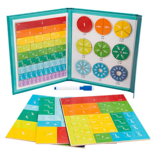 Spot Goods#Wooden Magnetic Score Learning Plate Grade Three Elementary School Students Equal Score Demonstrator Book Puzzle Teaching Aids4vv