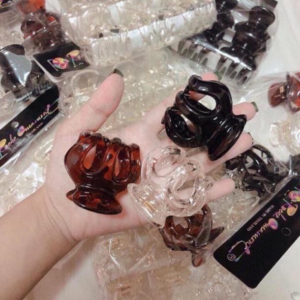 【Hwang】 kẹp Tóc Hàn Quốc Nữ Đẹp Trong Suốt Dễ Thương Xinh Xắn - Kẹp Tóc Càng Cua