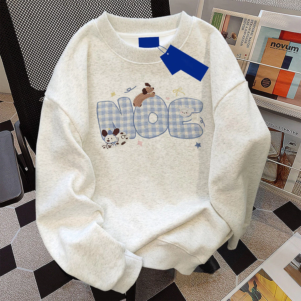 Áo sweater xám tiêu form rộng hàn quốc  essentials mùa thu bigsize SALMO local brand