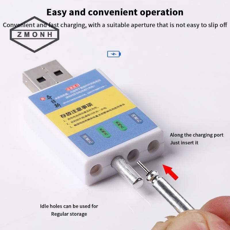 ZMONH Phao Pin Sạc CR425 USB Sạc Phụ Kiện Sạc Câu Cá Đồ Bơi Báo Động Câu Cá Cắn Chỉ Báo * Mới