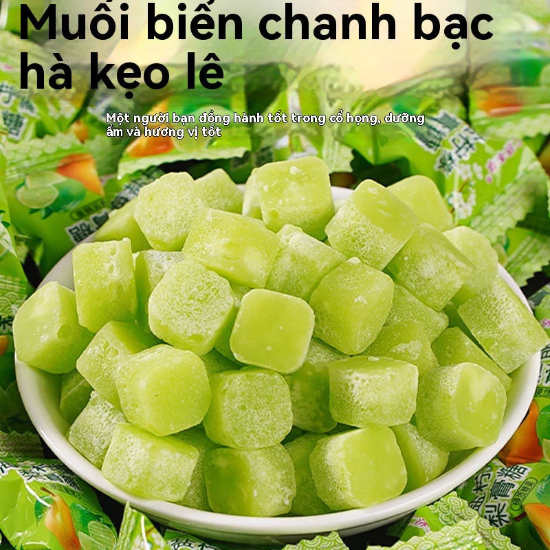 Muối biển chanh bạc hà lê cao kẹo giải khát đồ ăn nhẹ giải trí thực phẩm ăn nhẹ