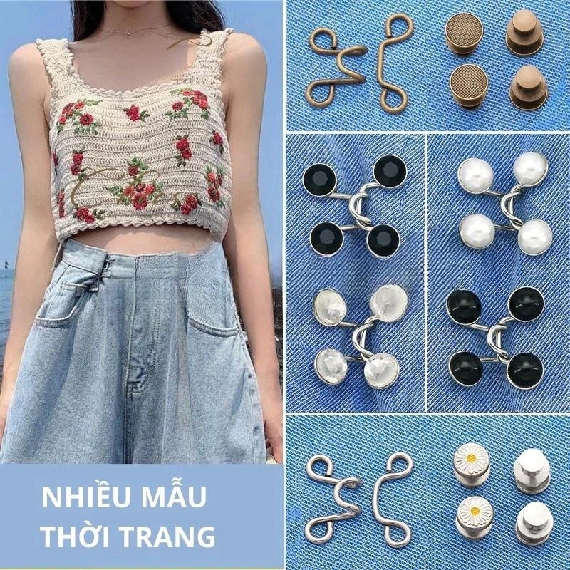 Nút gài điều chỉnh lưng quần nút ghim quần jean nhiều hình dễ thương Nút gài điều chỉnh lưng quần