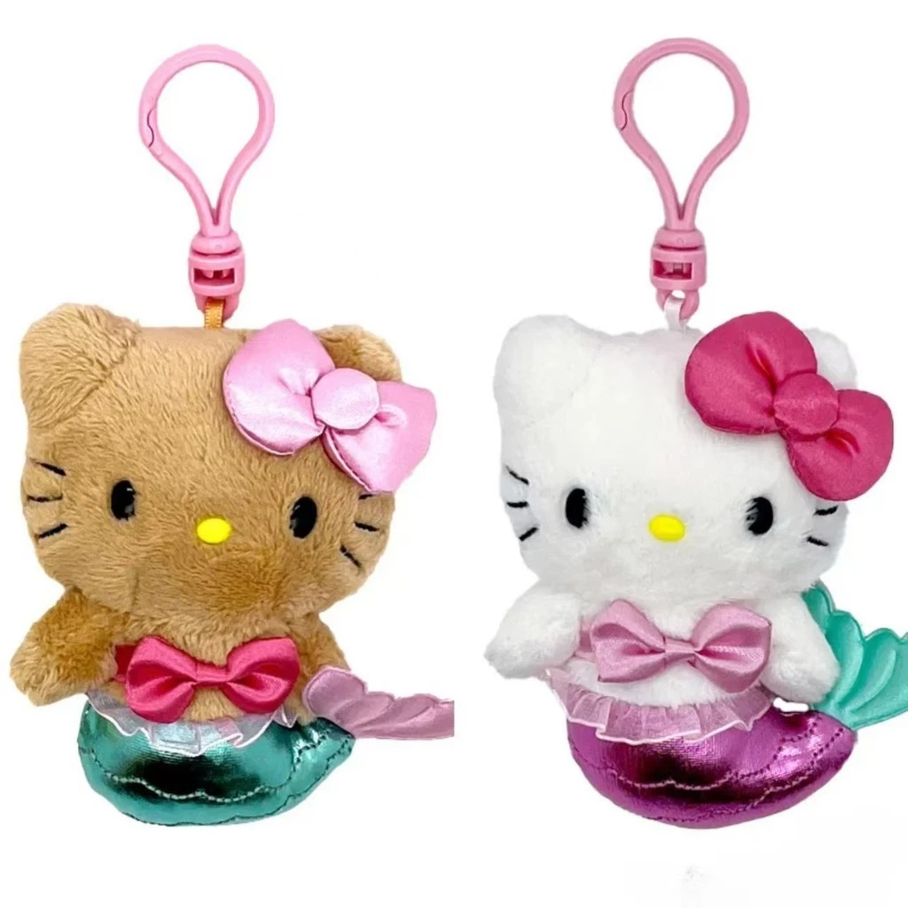 Sanrio Nàng Tiên Cá Hello Kitty Sang Trọng Đồ Chơi Dễ Thương KT Sang Trọng Móc Khóa Túi Mặt Dây Chuyền Hoạt Hình Búp Bê Trẻ Em Quà Tặng