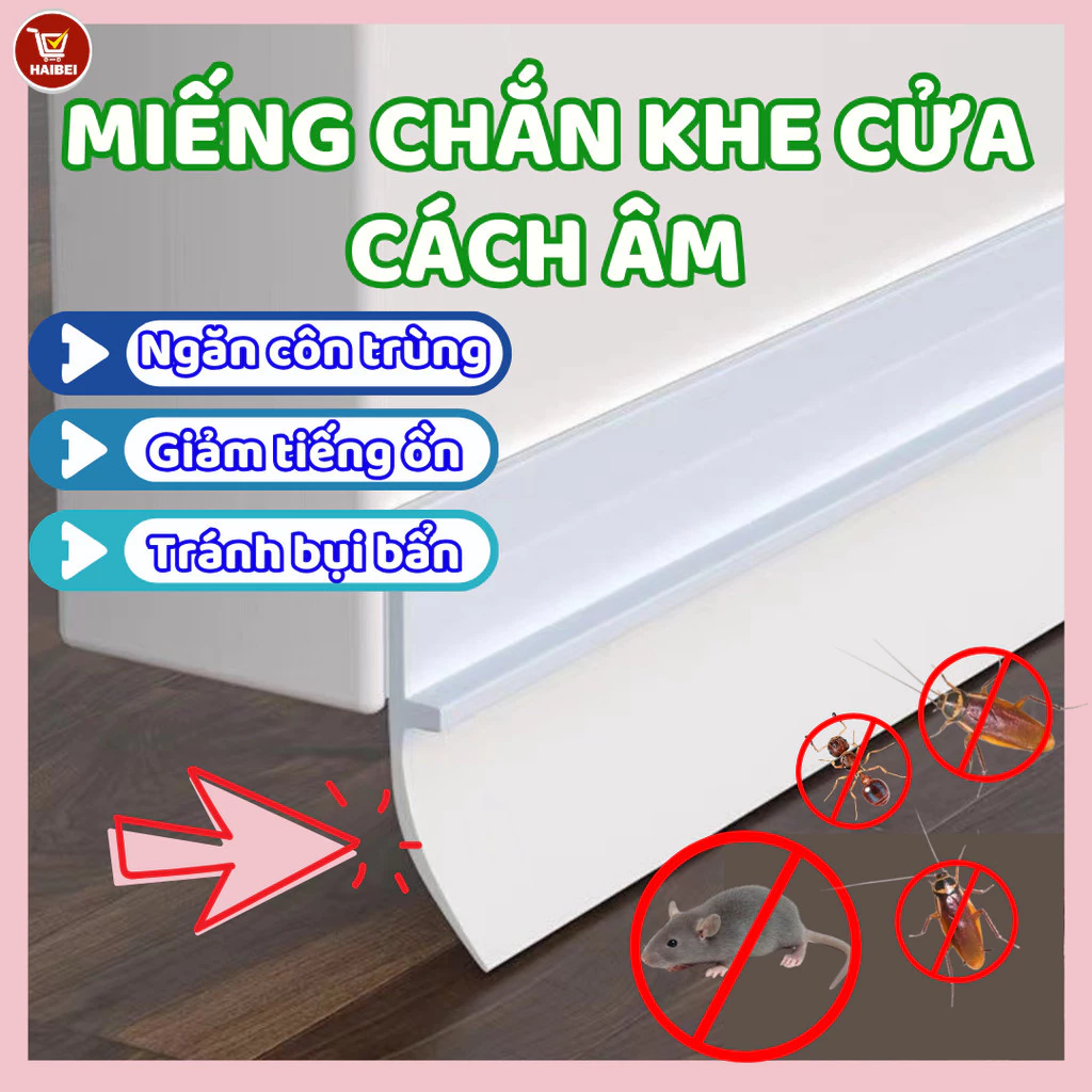 Dải bịt kín khe cửa PVC, có thể cắt theo kích thước bất kỳ, chống côn trùng, cách âm, chống gió và chống bụi.
