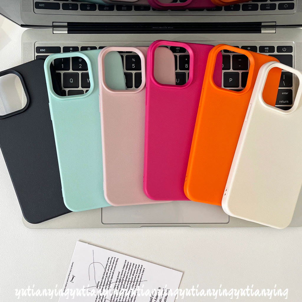 Ốp điện thoại màu kẹo giả mờ sang trọng tương thích cho IPhone 16 11 13 12 14 15 Pro Max XR 16 14 15 Plus XS X Max 16 11 Pro Vỏ chống sốc mềm màu trơn đơn giản