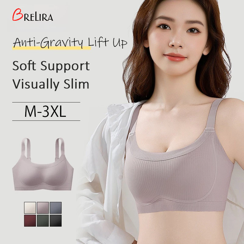 『 Brelira 』 Áo ngực nâng ngực hỗ trợ cao Áo ngực chức năng liền mạch Không dây thoải mái thoáng khí Đường viền 3D Nâng chống trọng lực​