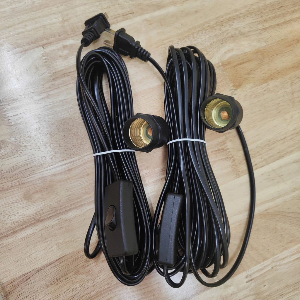Combo 2 Bộ Dây Đuôi Đèn E27 Liền Công Tắc Dài 3-10m LED Trắng PVC Chống Cháy An Toàn Cho Bóng Đèn Chuôi E27