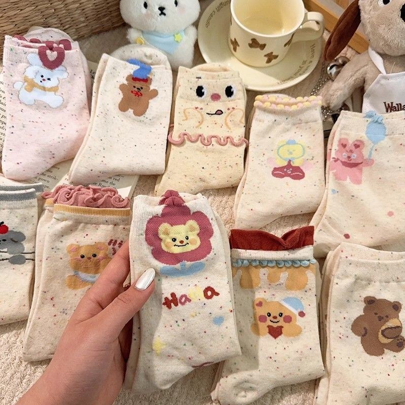 Combo 10 Đôi Tất Nữ Cô Cao Hình Thú – Ngộ Nghĩnh, Đáng Yêu, Nhiều Mẫu