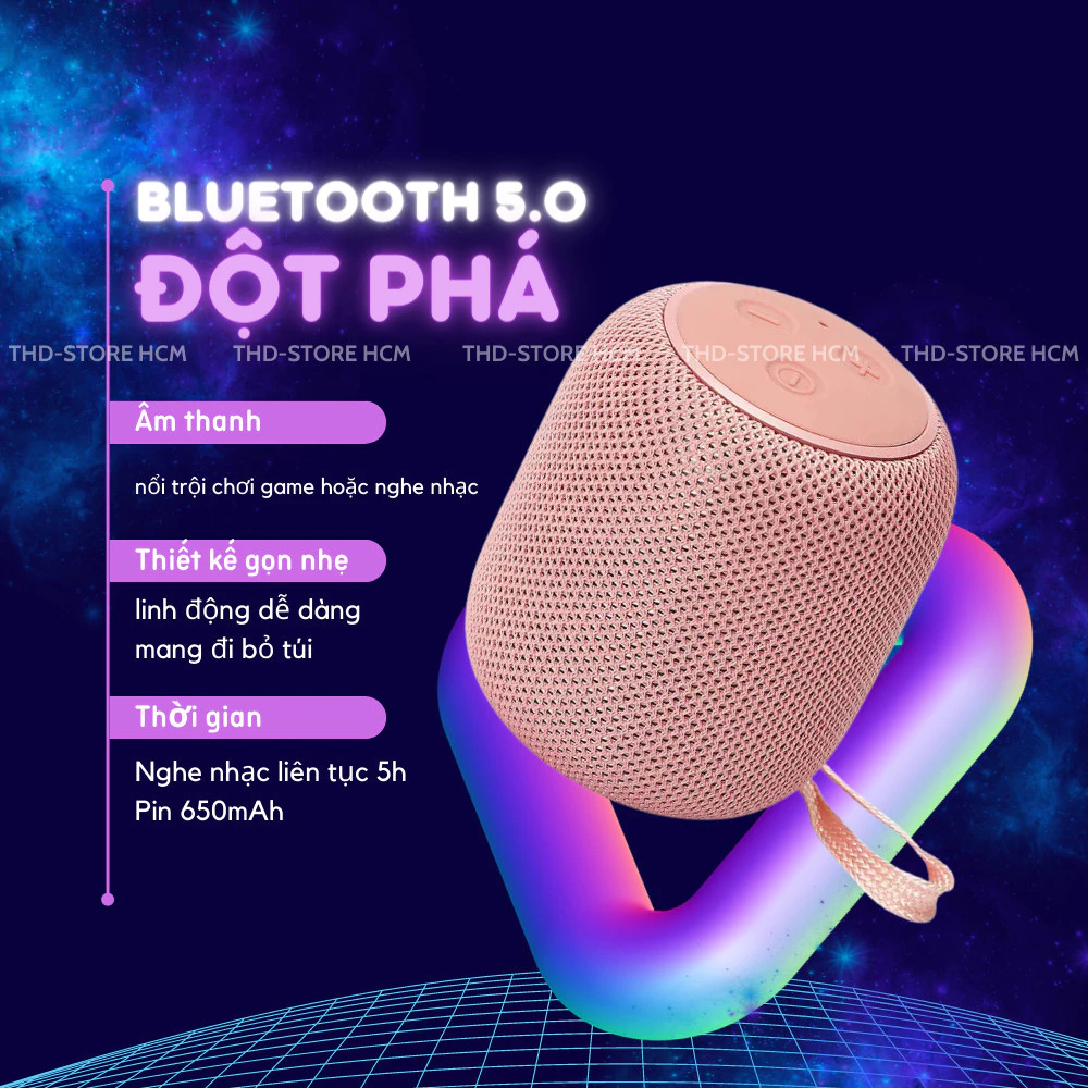 Loa bluetooth mini Ws 305 nghe liên tục 5 giờ cao cấp cho laptop PC điện thoại kèm dây treo