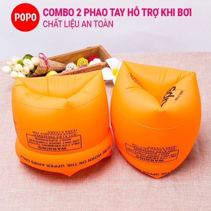 🔥🔥🔥🔥Combo 2 Chiếc Phao Tay Tập Bơi Cho Trẻ Em Và Người Lớn Đủ Màu Cam, Xanh, Hồng, Vàng