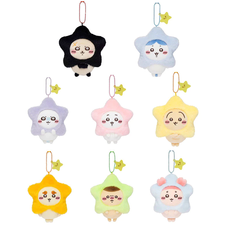 Kawaii Chiikawa Chúc Ngôi Sao Series Sang Trọng Đồ Chơi Dễ Thương Hachiware Usagi Sang Trọng Móc Khóa Túi Mặt Dây Chuyền Trẻ Em Quà Tặng