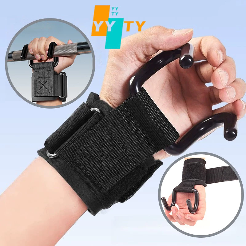 YYTY Quấn Cổ Tay Có Móc, Hỗ Trợ Tập Tạ Bền Chắc,An toàn và chống mài mòn, cho thể dục, unisex