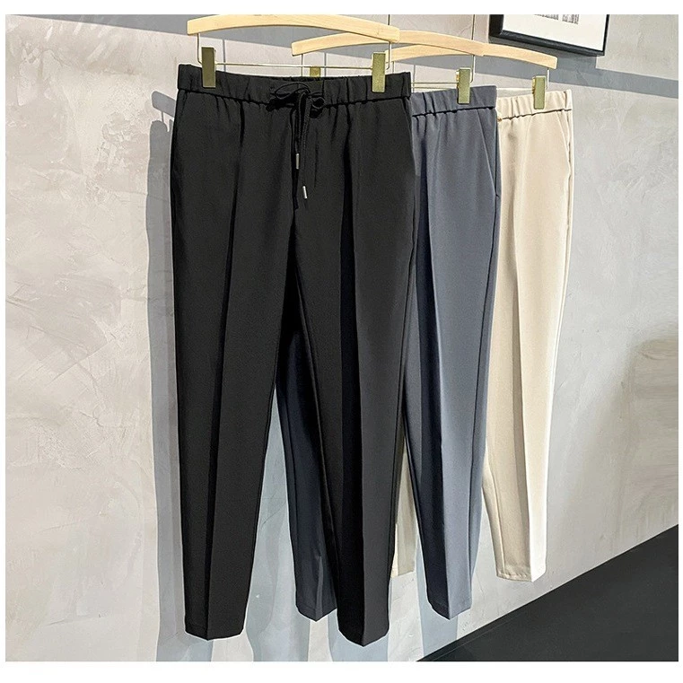 Quần âu nam cạp chun ống suông Unisex, quần baggy nam co giãn ống rộng phong cách Ulzzang QUZ