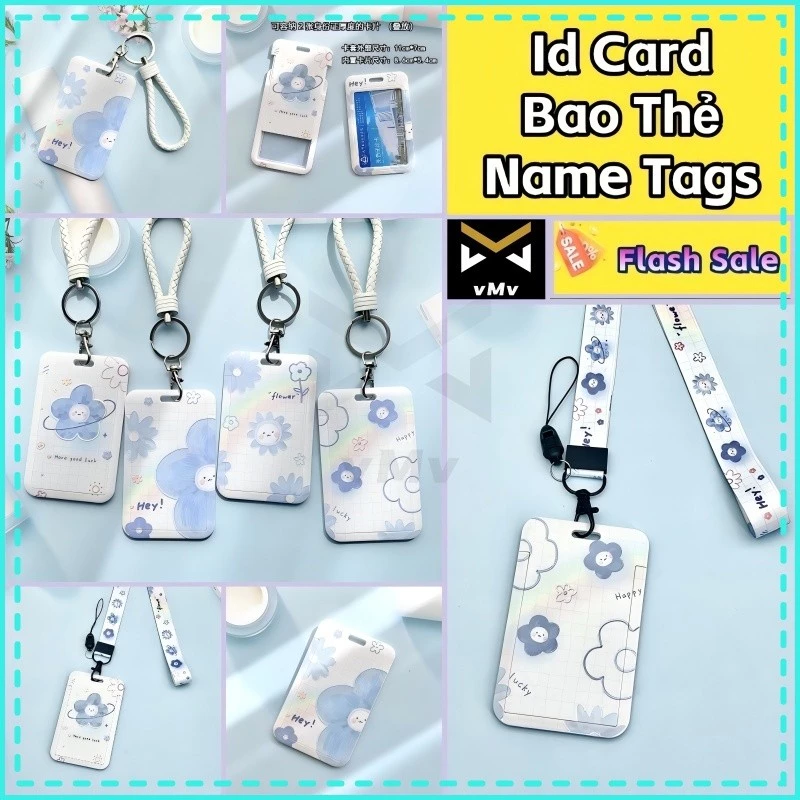 ✨ vMv ✨ Thẻ Đeo Bảng Tên Móc Khoá Đựng Card Bao Đựng Thẻ Dây Đeo Thẻ Đựng Thẻ Sinh Viên Móc Khoá Đựng Thẻ Đựng Thẻ Học