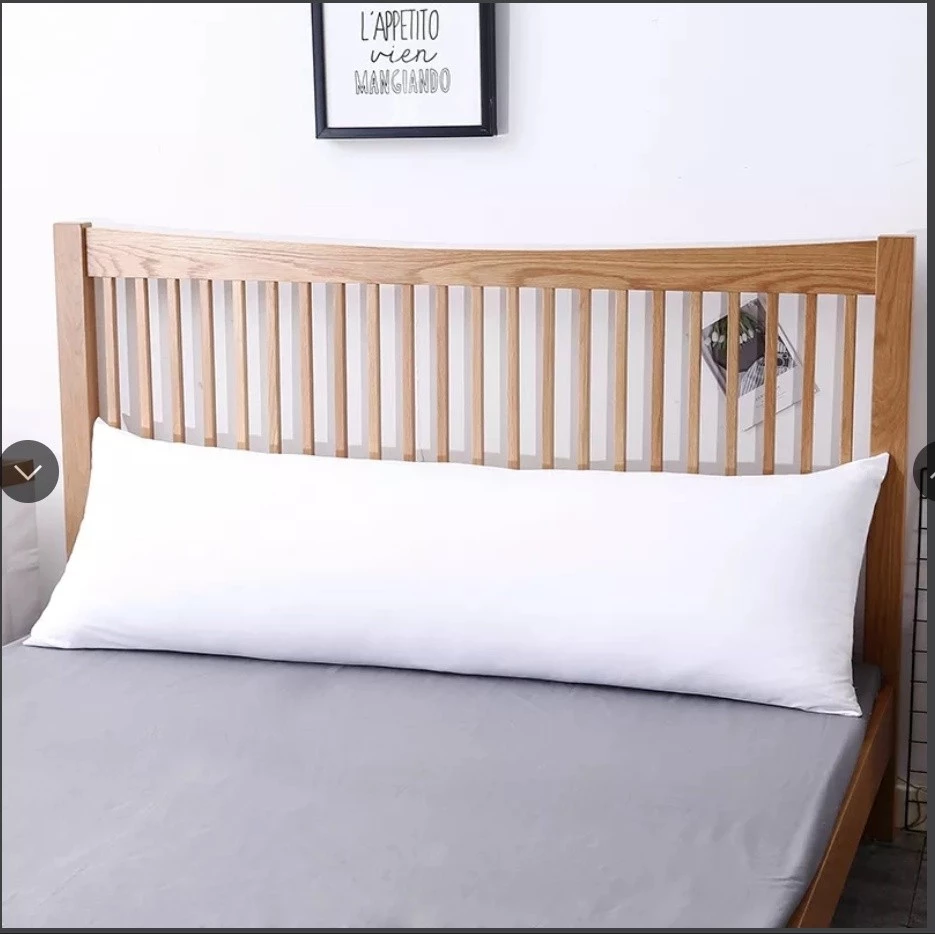 Ruột gối tựa đầu giường, ruột gối dài 1m2,1m6,1m8 vải cotton có khóa kéo nhồi bông trắng kháng  khuẩn