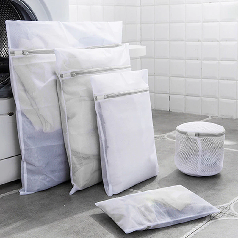 Túi Lưới Đựng Quần Áo Cho Máy Giặt HÀNG DÀY - Bảo Vệ Đồ Lót Trong Máy Giặt (Khóa Màu Xám)