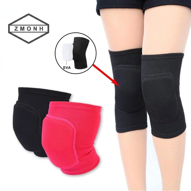 Zmonh Thể Thao Nén Miếng Lót Đầu Gối Co Giãn Bảo Vệ Đầu Gối Bọt Biển Dày Nẹp Đầu Gối Hỗ Trợ Nhảy Múa Tập Luyện Tập Yoga * Mới