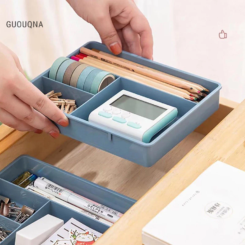 Bộ khay sắp xếp ngăn kéo GUOUqna, Khay lưu trữ cho Vanity, Phòng tắm, Nhà bếp, Bàn làm việc Dr GUOUqna