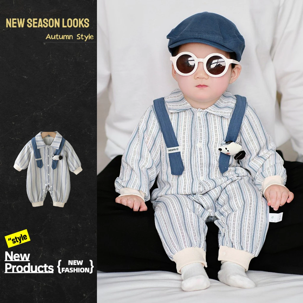 Thu Đông Áo Cho Bé Mới Áo Cho Bé Trai Bé Gái Dài Tay Body 0-24 Tháng Tuổi Sơ Sinh Loại A Cotton Ấm Gấu Búp Bê Áo Liền Quần Phong Cách Hoạt Hình