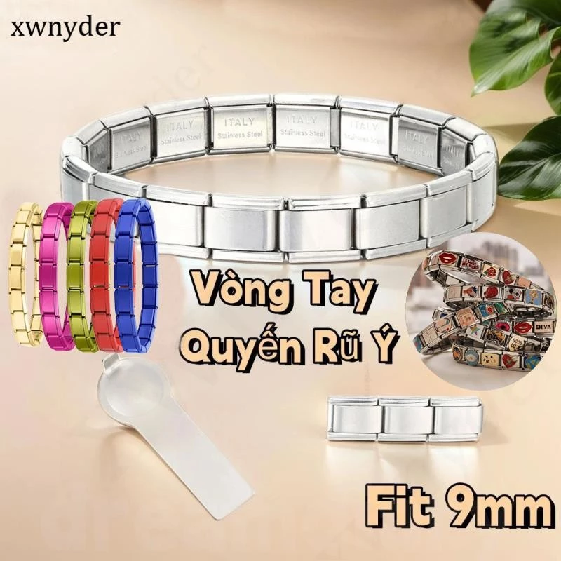 Vòng Tay Quyến Rũ Ý Fit 9mm Ý Quyến Rũ Liên Kết Cho Vòng Tay Diy Cặp Đôi Vòng Tay Tự Làm Trang Sức Thời Trang Phụ Kiện Retro Cá Tính Mô Đun Vòng Tay Phụ Kiện Quà Tặng Ngày Lễ Tình Nhân