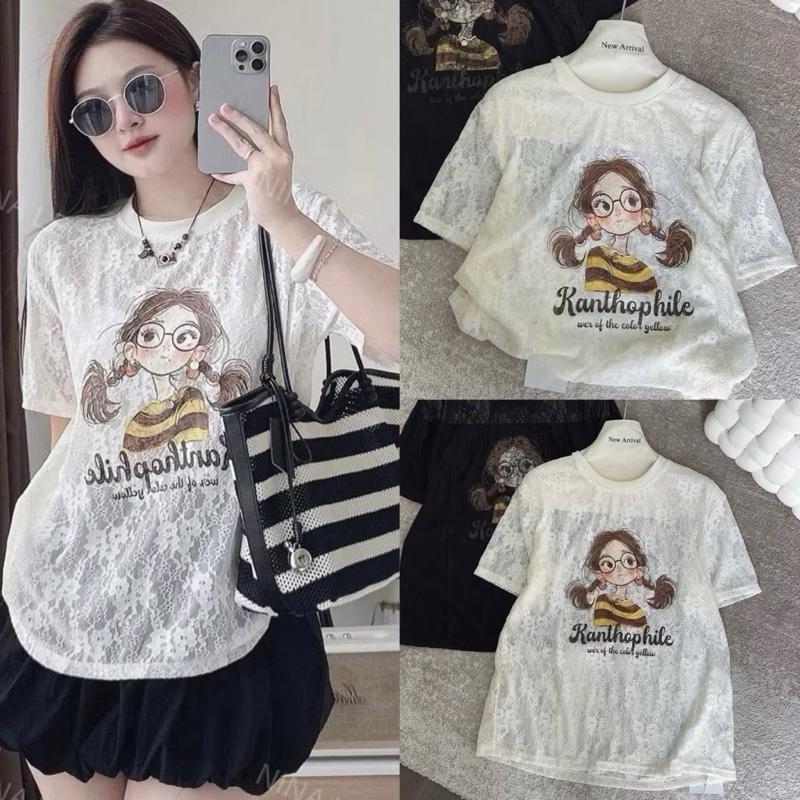 Áo Thun Bigsize Nữ  Vải Xược In Hình Dễ Thương Cá Tính Năng Động Mềm Mát - A287