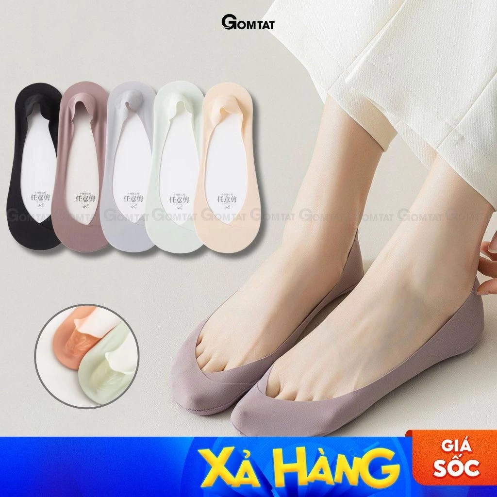 Vớ lười nữ đi giày cao gót GOMTAT, chất liệu cotton mềm mại thoáng khí khử mùi hôi - SUX-1103-1DOI