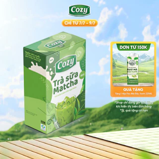 Trà Sữa Matcha Cozy Hòa Tan 3IN1 (170gr - 10 gói) Hương Vị Ngọt Thơm, Không Lo Tăng Cân