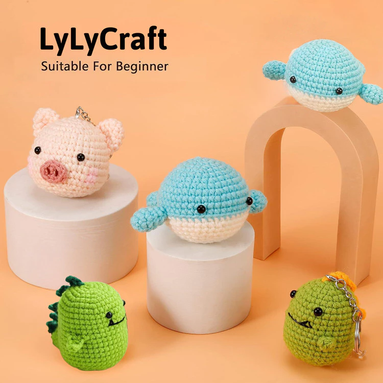 Bộ Móc Len Thú Bông LYLYCRAFT. Set Móc Len Đầy Đủ Dụng Cụ Cho Người Mới Kèm Video Hướng Dẫn Chi Tiết