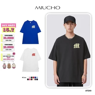 Áo thun nam form rộng ATD89 chất vải cotton Miucho in graphic