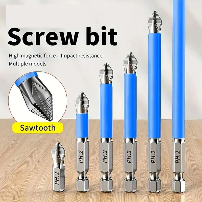 Bộ mũi tuốc nơ vít 7 chiếc, Mũi khoan tuốc nơ vít chống trượt từ tính