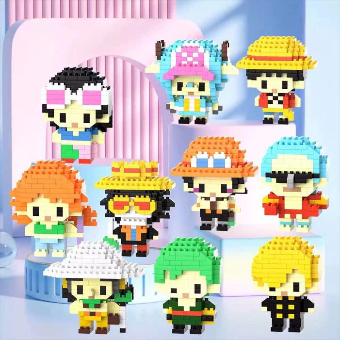 【Độc quyền chính hãng】Đồ chơi xếp hình One Piece – Luffy, Ace, Chopper, Zoro, Sanji, Robin｜Mô hình lắp ráp nhân vật anim