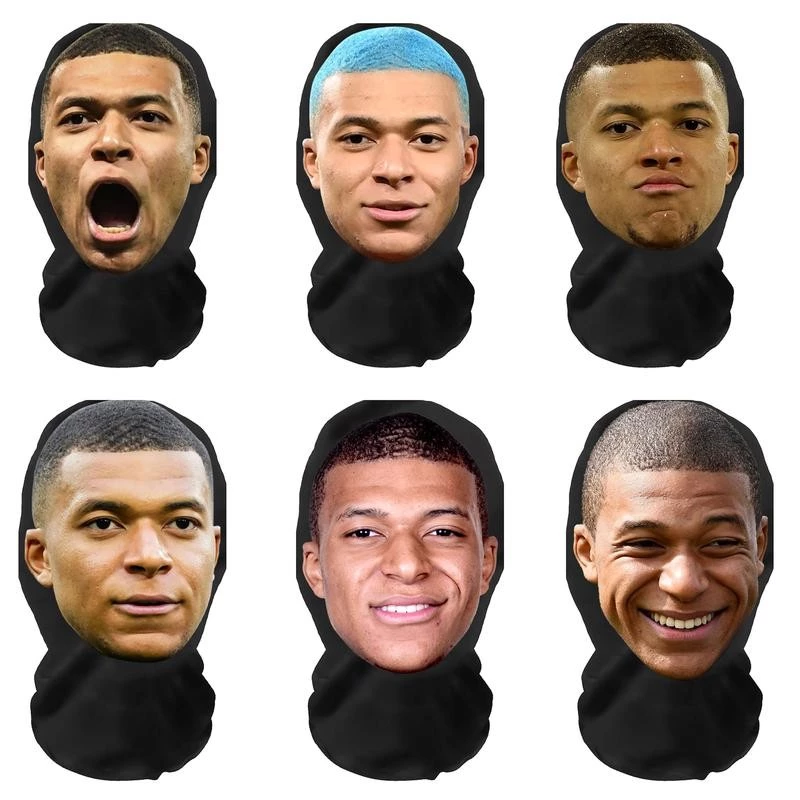 Mũ Trùm Đầu Mbappe Đủ Cảm Xúc Đẹp Đeo Thoải Mái Dễ Dàng Giặt Đeo Troll Vui Hài Hước