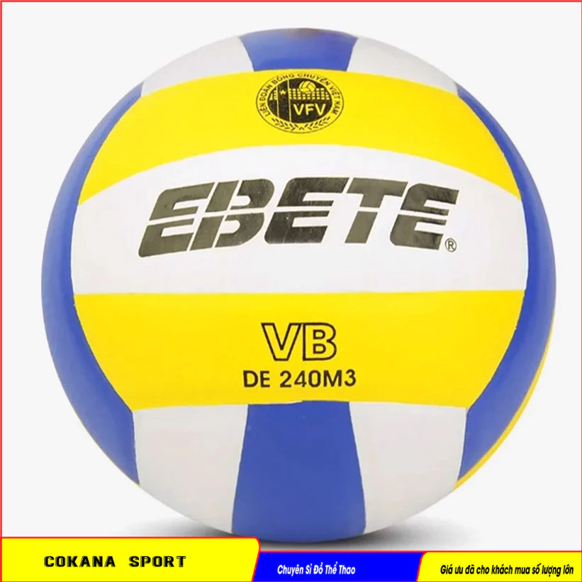Bóng chuyền Động Lực Ebete DE 240M3 da PU- Quả banh bóng chuyền tốt DE240m3 cChất lượng đỉnh cao, giá thành cạnh tranh