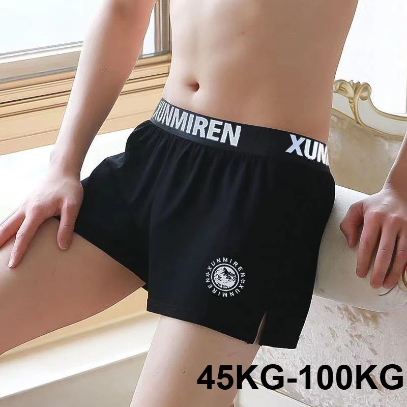 Quần lót nam Cotton quần short cỡ lớn mùa hè, quần short bốn góc