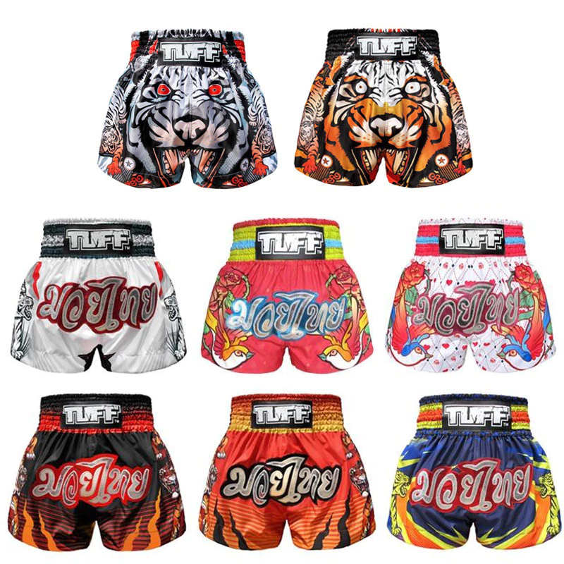 Quần Short đấm bốc Muay Thái mới + Quần tập luyện Unisex + Quần ngắn thể hình chiến đấu MMA & thi đấu