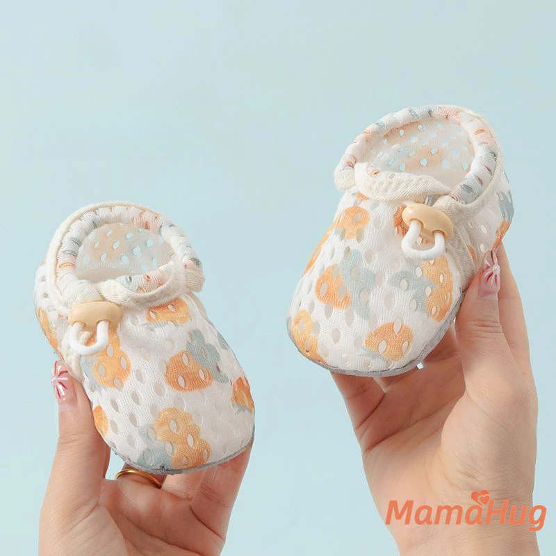 Giày Lưới Mùa Hè Cho Bé Chống Trơn Trượt Đế Mềm Prewalker Giày Thể Thao Trẻ Sơ Sinh Trong Nhà Sàn Tất Giày Nhẹ Thoáng Khí Cũi Có Dây Rút Cho Bé Sơ Sinh Tập Đi Đầu Tiên