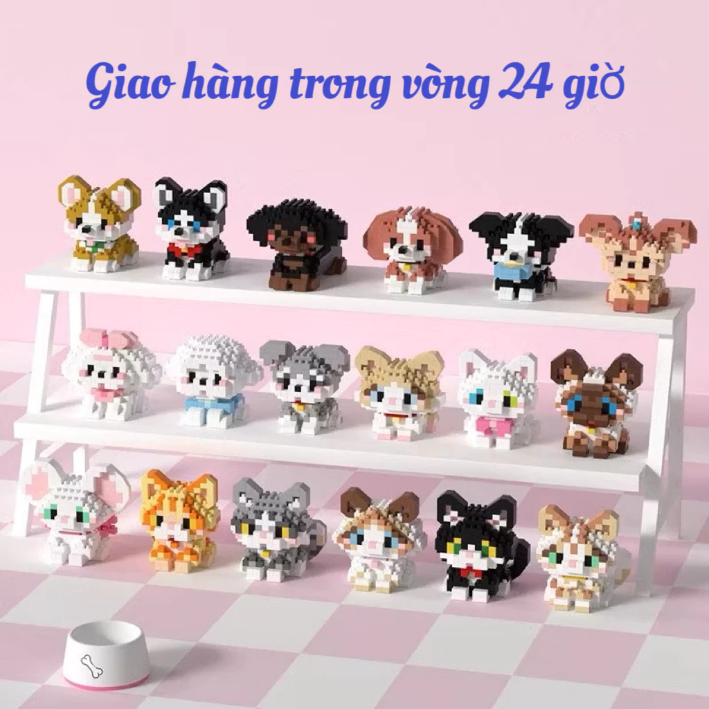[Hoả Tốc HCM] COMBO MÔ HÌNH LẮP RÁP 3D MINI HOẠT HÌNH DỄ THƯƠNG CHO BÉ - ĐỒ CHƠI XẾP HÌNH VÀ KHỐI XÂY DỰNG CHÓ CƯNG DIY