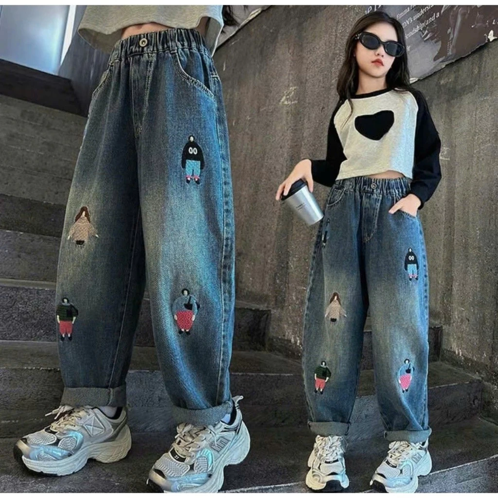 ( 16-50kg )quần dài bò  jean baggy dành cho bé gái cao cấp hottred