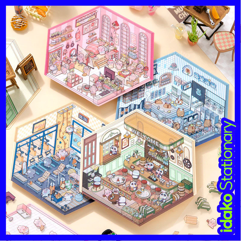 Nhãn dán Idako 3D Thu nhỏ Hàng có sẵn [Dòng cảnh quan lưu trữ] Nhãn dán Sổ tay cảnh quan phong cách Hàn Quốc DIY 3D SS176 dễ thương giáng sinh hình dán decor giáng sinh trang trí sticker noel hình 3d nhãn 3d decal noel